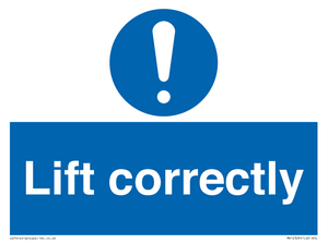 Lift correctly sign